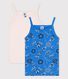 Confezione da 2 canottiere con spalline bandana bambina in cotone biologico