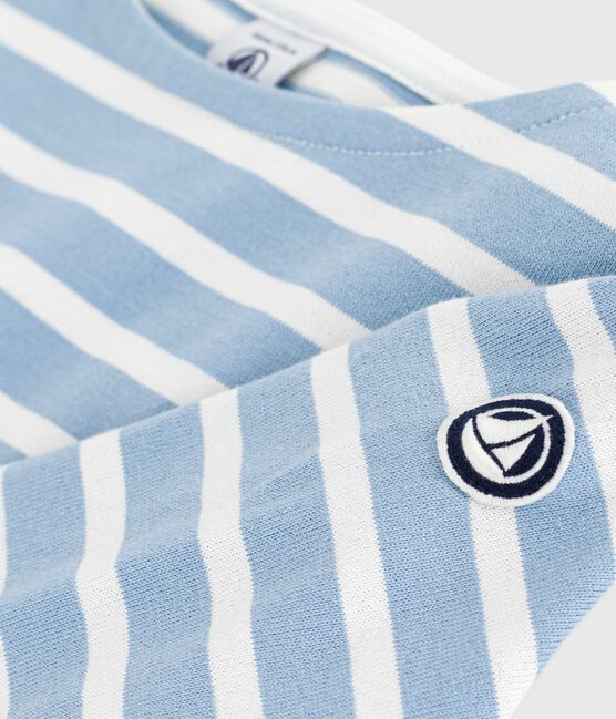 Marinière in cotone bambina blu ADRIATIC/ MILK