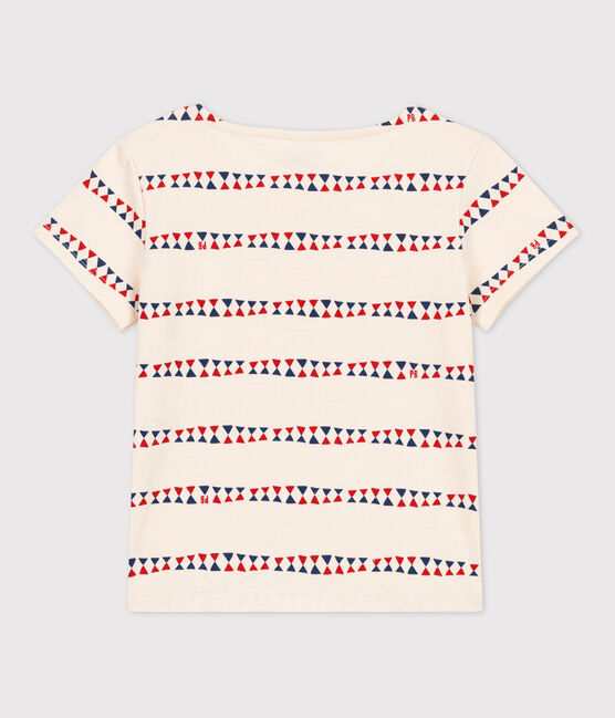 T-shirt a maniche corte in cotone bambina bianco AVALANCHE/ MULTICO