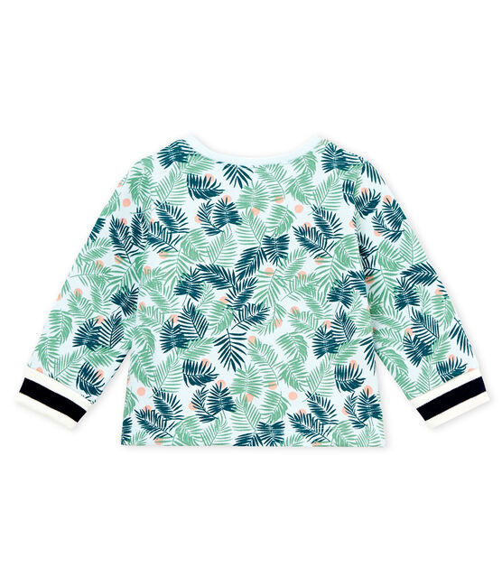 Cardigan in maglia fantasia neonata blu BOCAL/bianco MULTICO