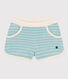 Shorts a righe in spugna bambina