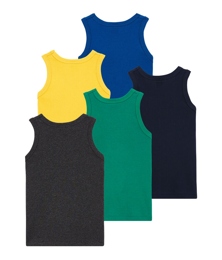 Lotto di 5 canotte per bambino multicolore