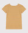 T-shirt TAGLIO REGULAR in cotone e lino Donna giallo ISTRE/bianco AVALANCHE