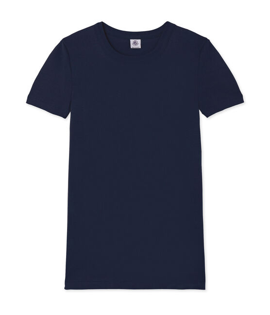 T-shirt maniche corte girocollo donna blu SMOKING