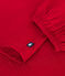 Blusa a maniche lunghe in tela bambina rosso AURORA