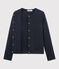 Cardigan in tubique trapuntato Donna blu SMOKING