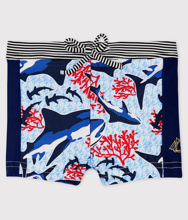 Shorts mare ecoresponsabili bimbo blu/multicolore