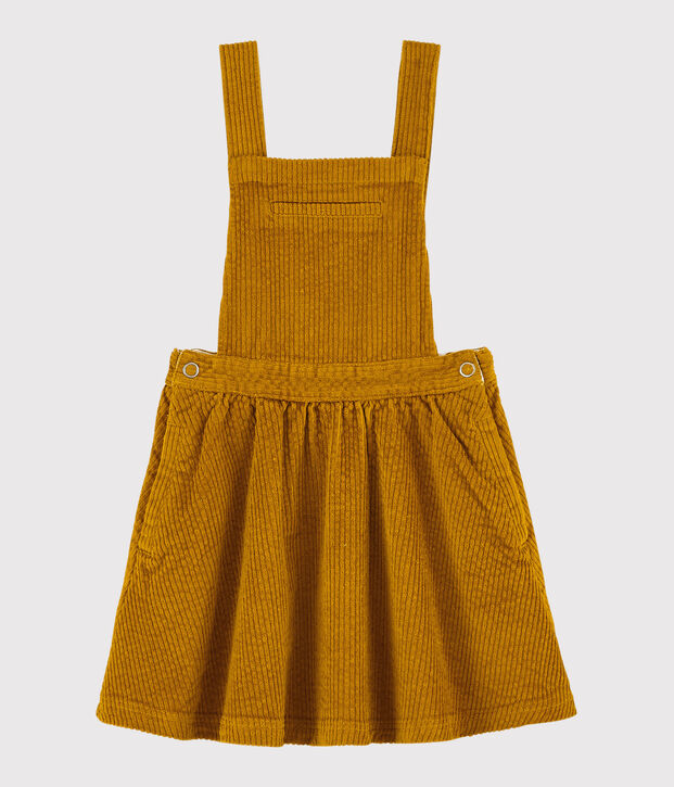 Abito salopette bambina giallo