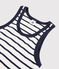 Canottiera iconica in cotone a righe Donna bianco MARSHMALLOW/blu SMOKING