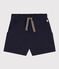 Shorts bambina in jersey fiammato blu SMOKING