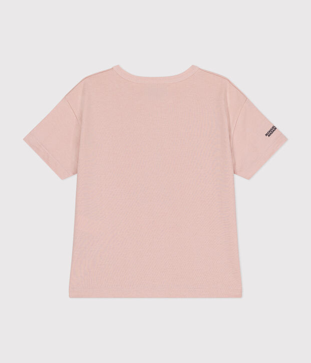 T-shirt Monsieur Madame in cotone bambino rosa