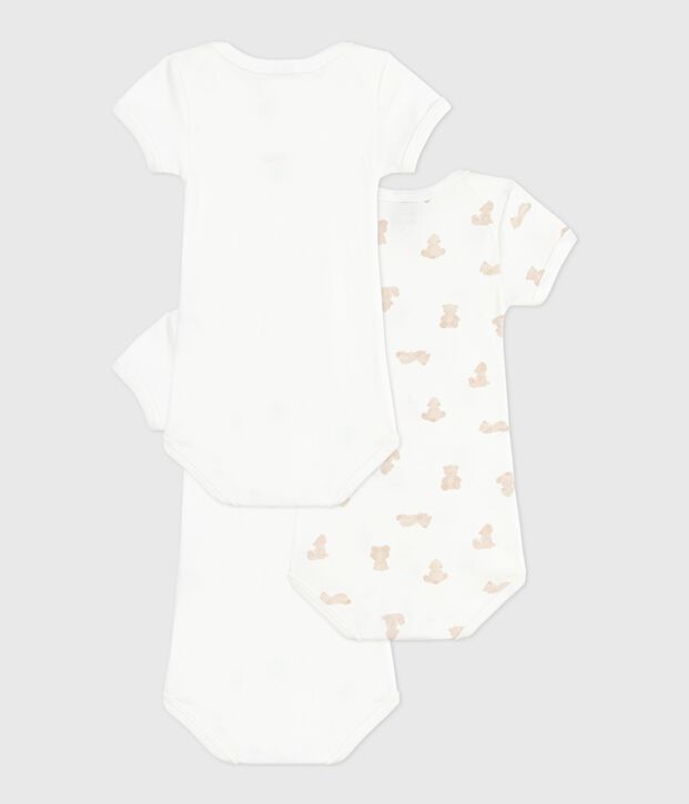 Set di body a maniche corte in cotone con stampa di orsi neonato multicolore