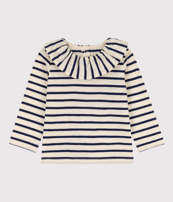 Blusa a manica lunga bebè in jersey leggero bianco AVALANCHE/ MEDIEVAL