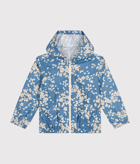 Giacca a vento legggera bambina blu BEACH/ MULTICO