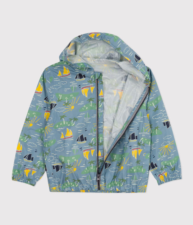 Giacca a vento in tessuto riciclato unisex blu/multicolore