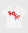 T-shirt a maniche corte in cotone bambina bianco MARSHMALLOW