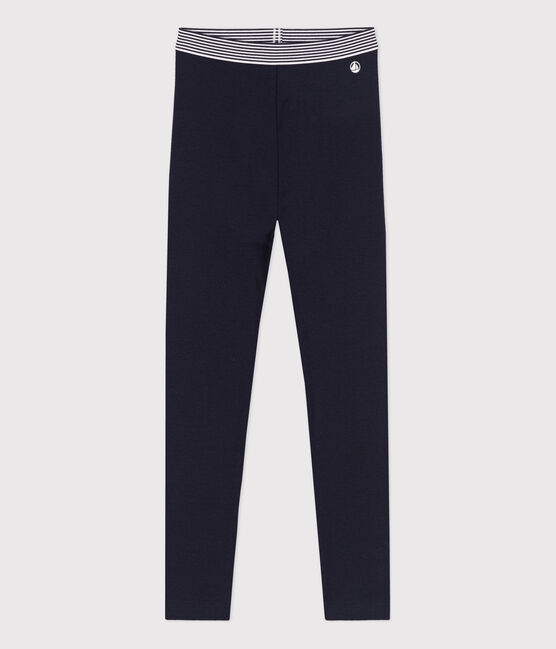 Jeggings bambina in cotone stretch blu SMOKING