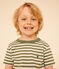 T-shirt a righe in jersey leggero bambino verde CROCO/ AVALANCHE
