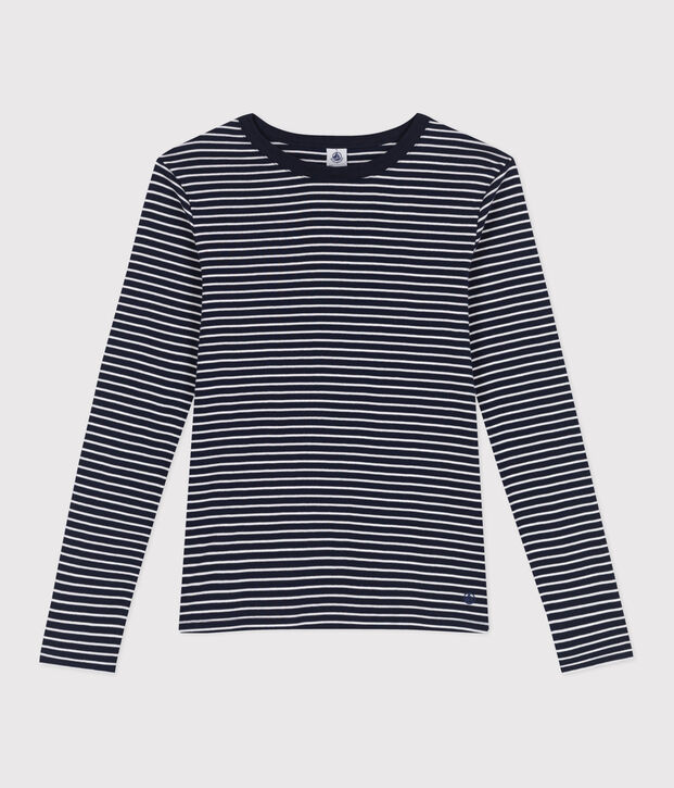 T-shirt L'Iconique in cotone a righe donna blu/bianco
