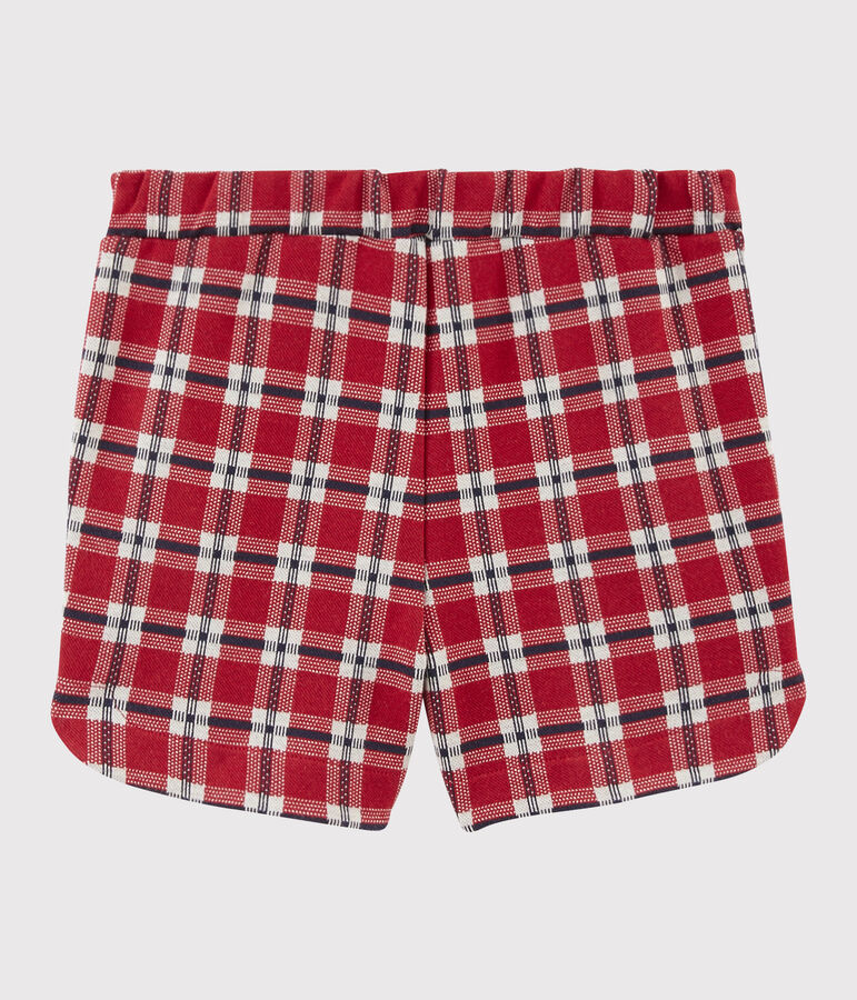 Short in maglia bambina rosso TERKUIT/bianco MULTICO