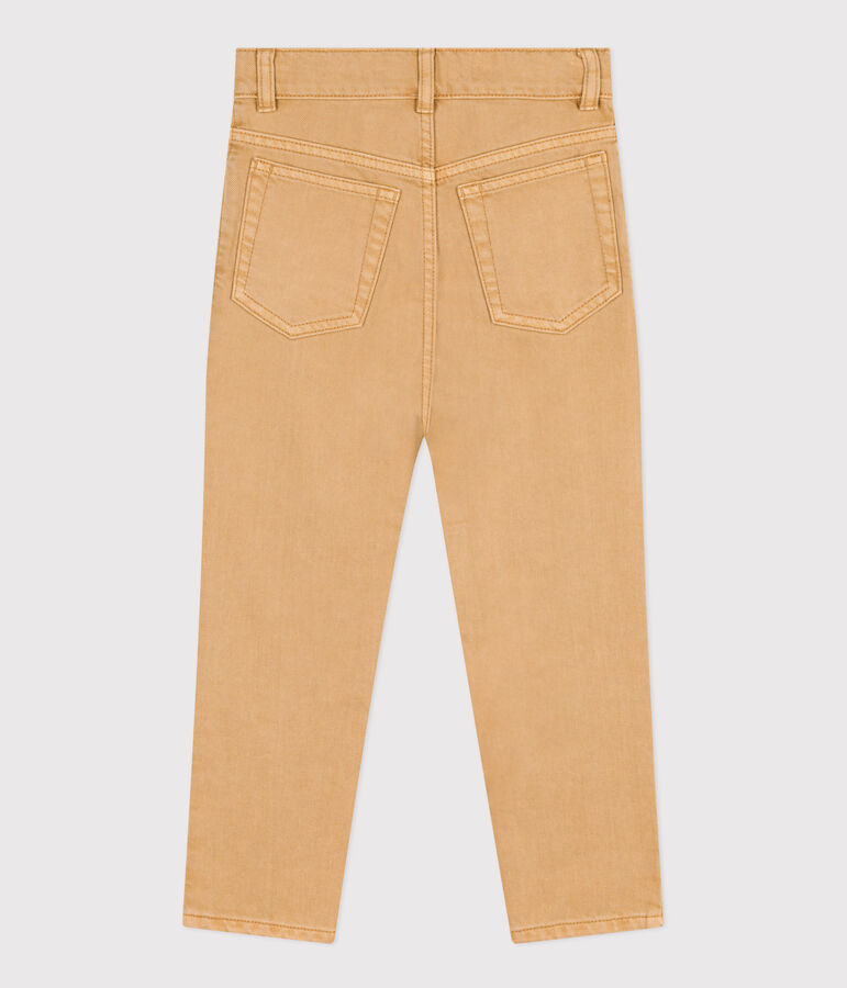 Pantalone in denim bambino beige