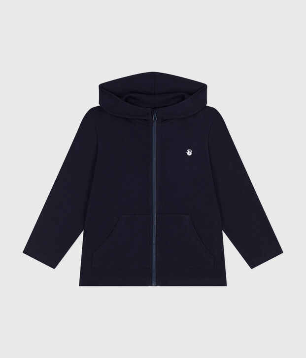 Felpa con zip e cappuccio a costina bambino SMOKING