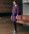 Abito maniche lunghe donna blu SMOKING/rosso SIGNAL