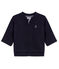 Cardigan con zip bambino in molleton blu SMOKING