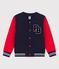 Cardigan teddy in molleton bambina/bambino rosso PEPS/blu SMOKING