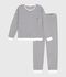 Pigiama in spugna di cotone a righe donna blu/blu