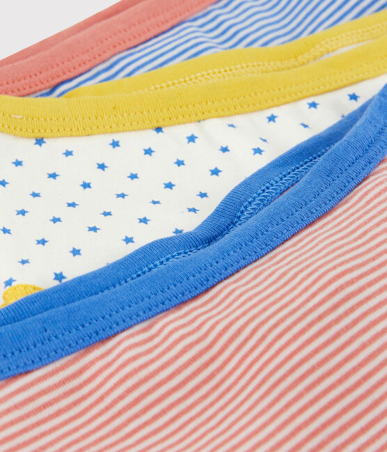 Confezione da 3 slip millerighe bambina in cotone biologico variante 1
