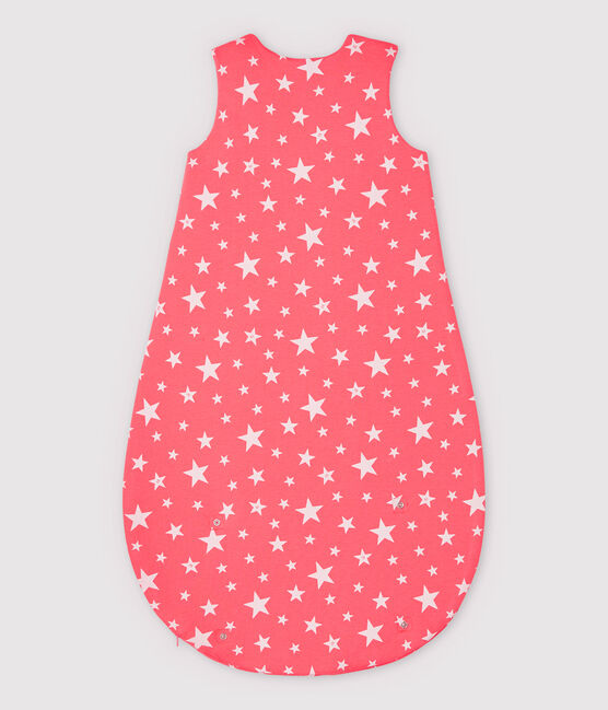 Sacco nanna a stelle bebè in cotone rosa PEACHY/bianco MARSHMALLOW