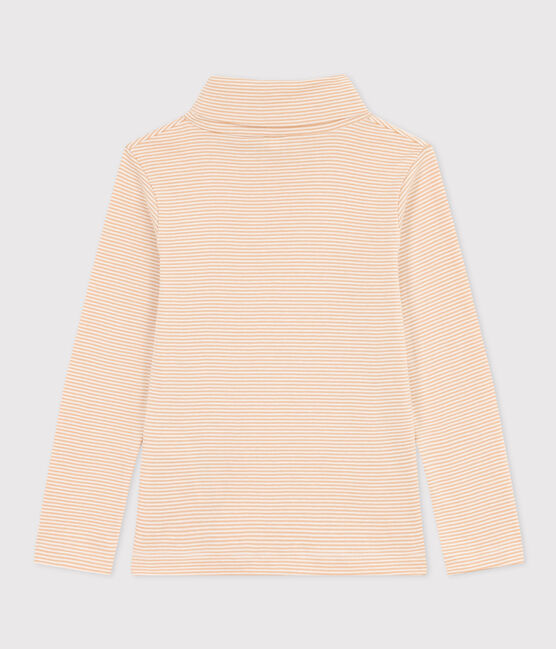 Dolcevita a righe in cotone bambino unisex TOURONE/ MARSHMALLOW
