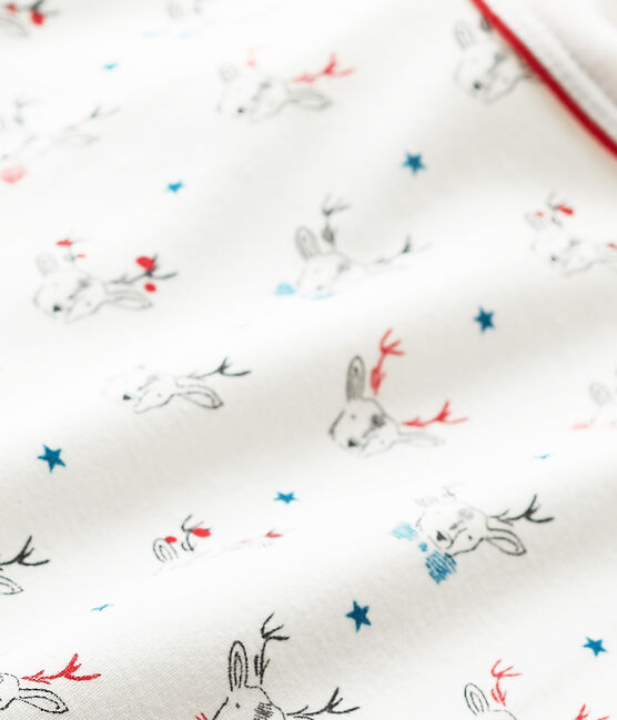 T-shirt per bambino a maniche lunghe stampata bianco LAIT/bianco MULTICO