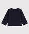 Cardigan a tinta unita in jersey spesso per neonati blu SMOKING