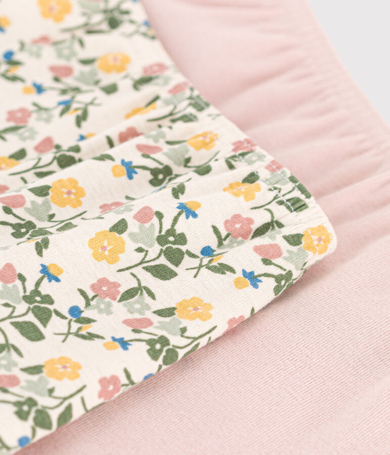 Confezione di 2 shorty a fiori in cotone bambino variante 1