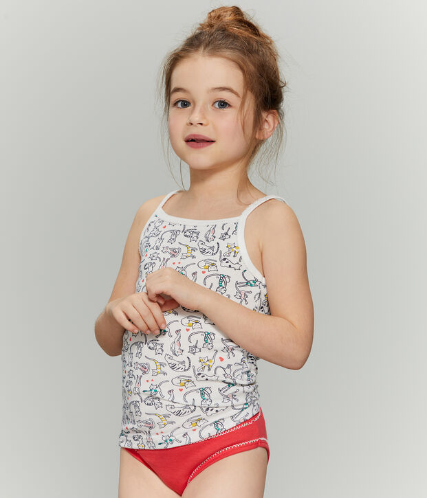 Duo canottiere con spalline bambina multicolore