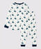 Pigiama bambino fantasia cavalieri in cotone bianco MARSHMALLOW/bianco MULTICO