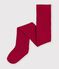 Collant in cotone traforato a cuori neonata rosso
