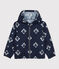 Giacca a vento in tessuto riciclato unisex blu MEDIEVAL/bianco MARSHMALLOW