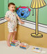 Tutina corta con stampa Monsieur Madame in cotone neonato