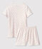 Pigiama corto a pois rosa bambina in cotone bianco MARSHMALLOW/rosa GRETEL