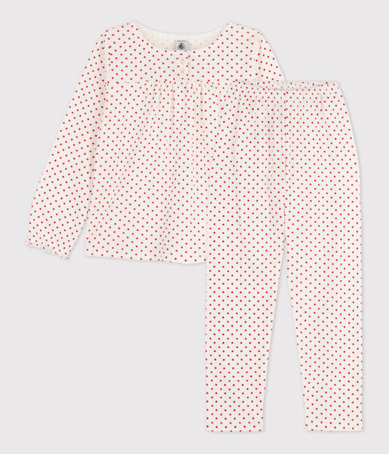 Pigiama bambina in cotone con motivo stella bianco MARSHMALLOW/ STOP