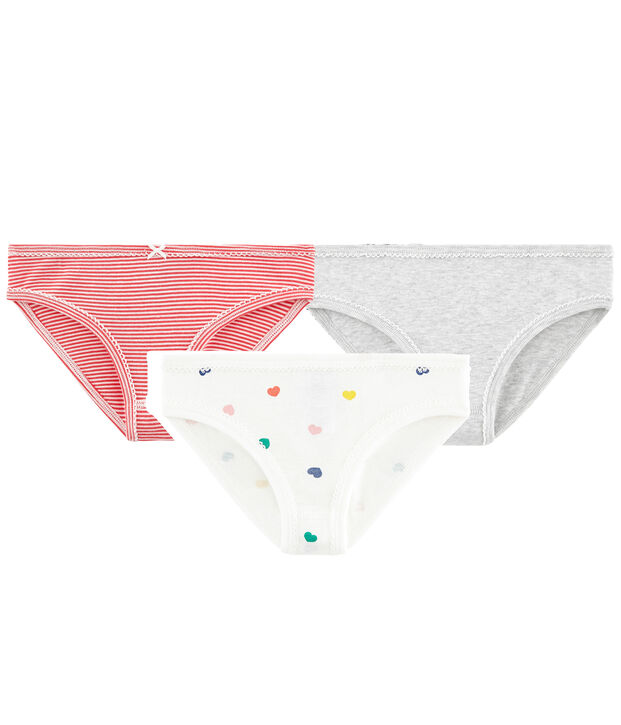 Trio slip bambina multicolore