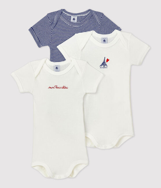 Confezione da 3 body Paris bebè a manica corta in cotone variante 1