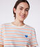 T-shirt donna Le Droit in cotone a righe bianco AVALANCHE/ MULTICO
