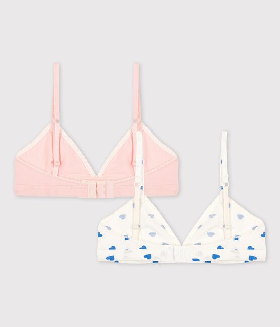 Confezione di 2 reggiseni a cuori ragazza in cotone ed elastam variante 1