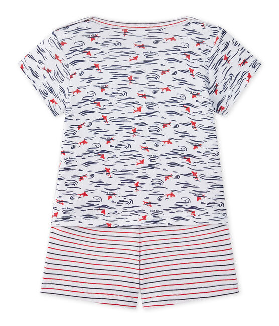 Pigiama bebè bambino 2 pezzi bianco ECUME/bianco MULTICO