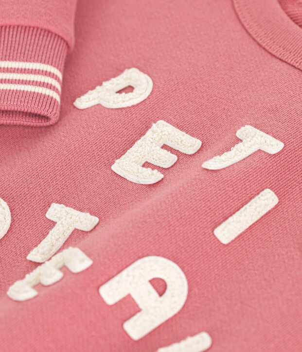 Maglia in tessuto felpato bambina/bambino rosa