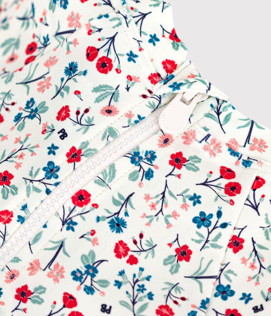 T-shirt anti UV con stampa a fiori neonato bianco MARSHMALLOW/bianco MULTICO